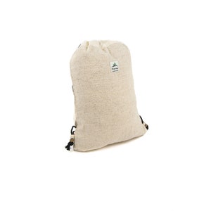 Hanfbeutel, Hanfrucksack, praktisch und robust, Festivaltasche, handgewebt, natürlich, vegan