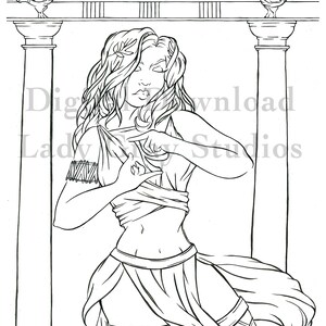 8x10 Digital Download - Star Illustration Coloring Page