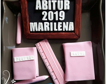 Abitur 2024 - Tortenaufleger aus Fondant, TortenDekor