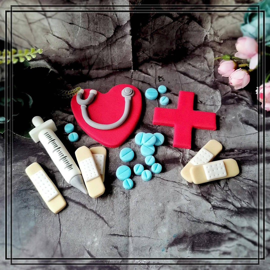 Doctor Instruments Made of Fondant as a Cake Decoration, Cake Decor - Etsy