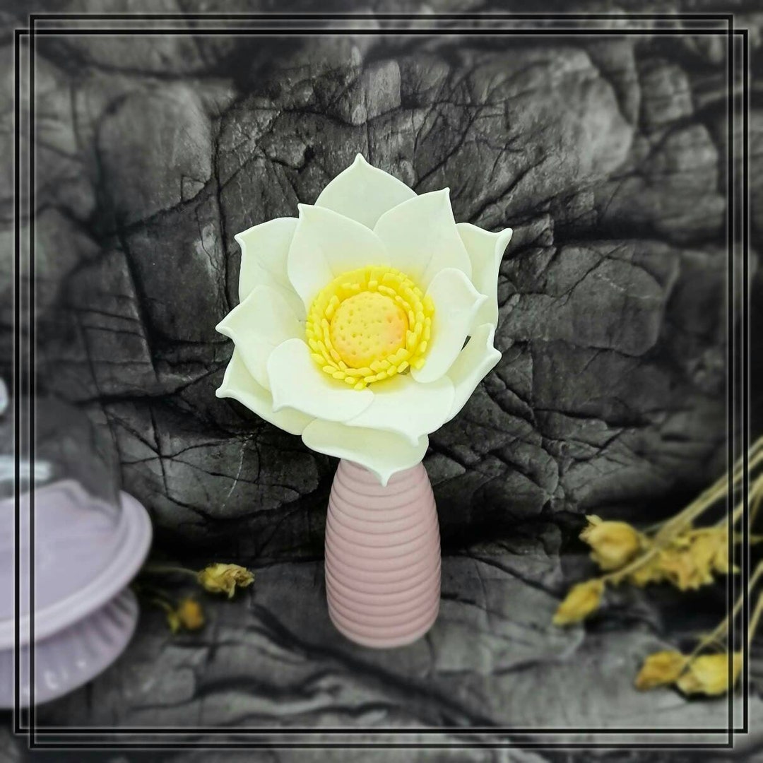 Lotus Flower Made of Fondant for Motif Cakes Cake Decoration Etsy