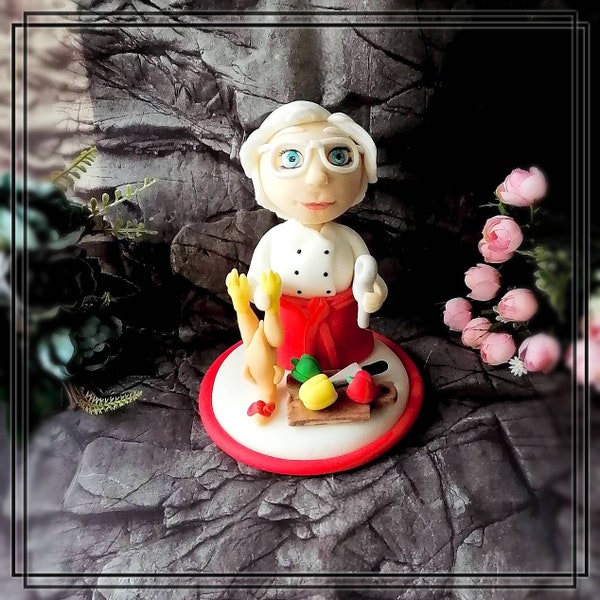 Kochin 3D Figur aus Fondant, TortenDekor