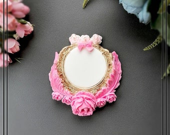 Cake topper frame name made of fondant, cake decor