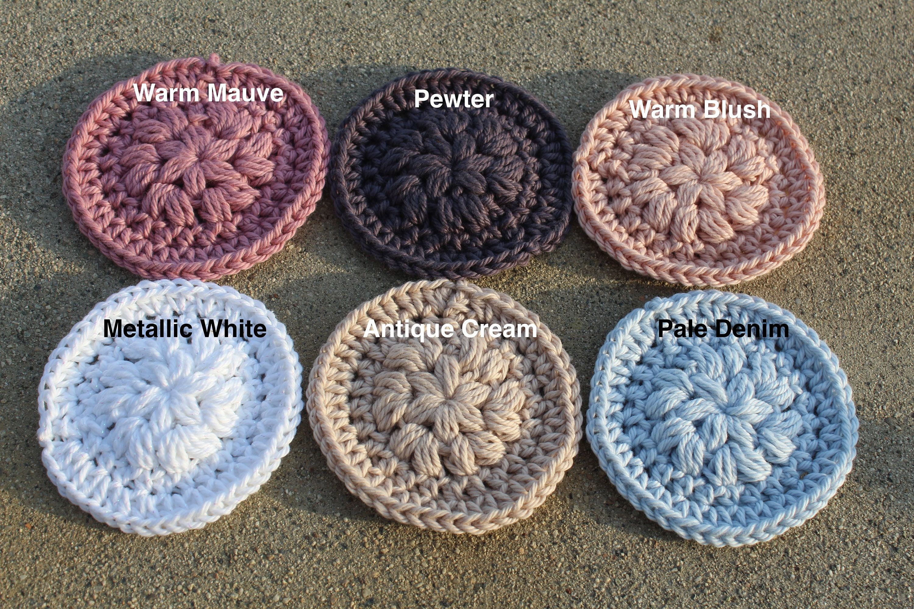 Crochet Coasters Set of 4 Holder Etsy