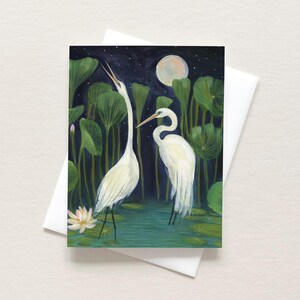 Carte pour correspondance Aigrettes de minuit