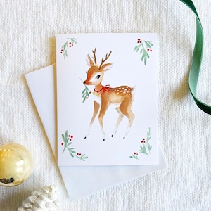 Carte de correspondance pour les Fêtes faon festif