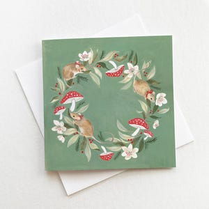 Carte de correspondance pour les Fêtes Souris des récoltes