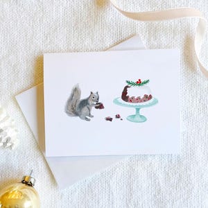 Carte de correspondance pour les Fêtes Voleur de gâteaux aux fruits