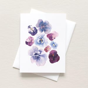 Carte pour correspondance Pensées violettes