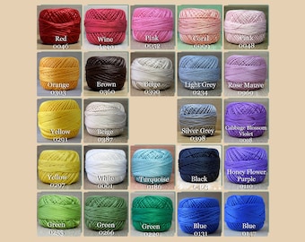 Pearl Cotton 8 Anchor | Mercerized Perlé | 10g 85m Ball | Non-divisible Thread | Embroidery Crochet Dorset Buttons Tatting Hardanger