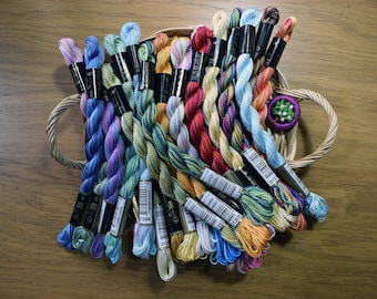 Anchor Pearl Cotton Size 5  | Multicoloured | Mercerized Perlé | 21m 5g Twisted Skein | Embroidery Dorset Buttons Crochet Needlepoint