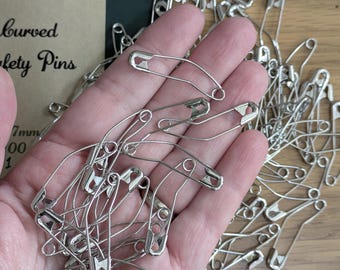 Safety Pins Curved 37mm - 100 Pieces - Hemline
