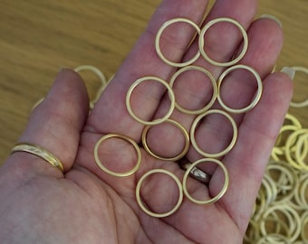 Solid Brass Sew-on Curtain Rings - Pack of 10 - Dorset Button Making