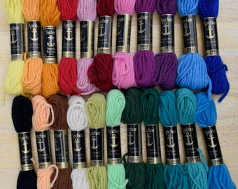 Anchor Tapestry Yarn - Solid Colours - 10m skeins - 100% Pure New Wool
