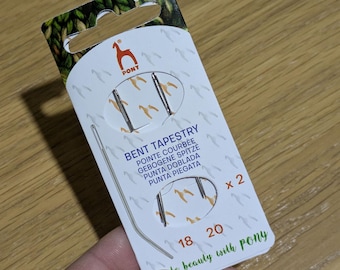 Bent Tapestry Needles by Pony Sizes 18 & 20 - Pack of 2