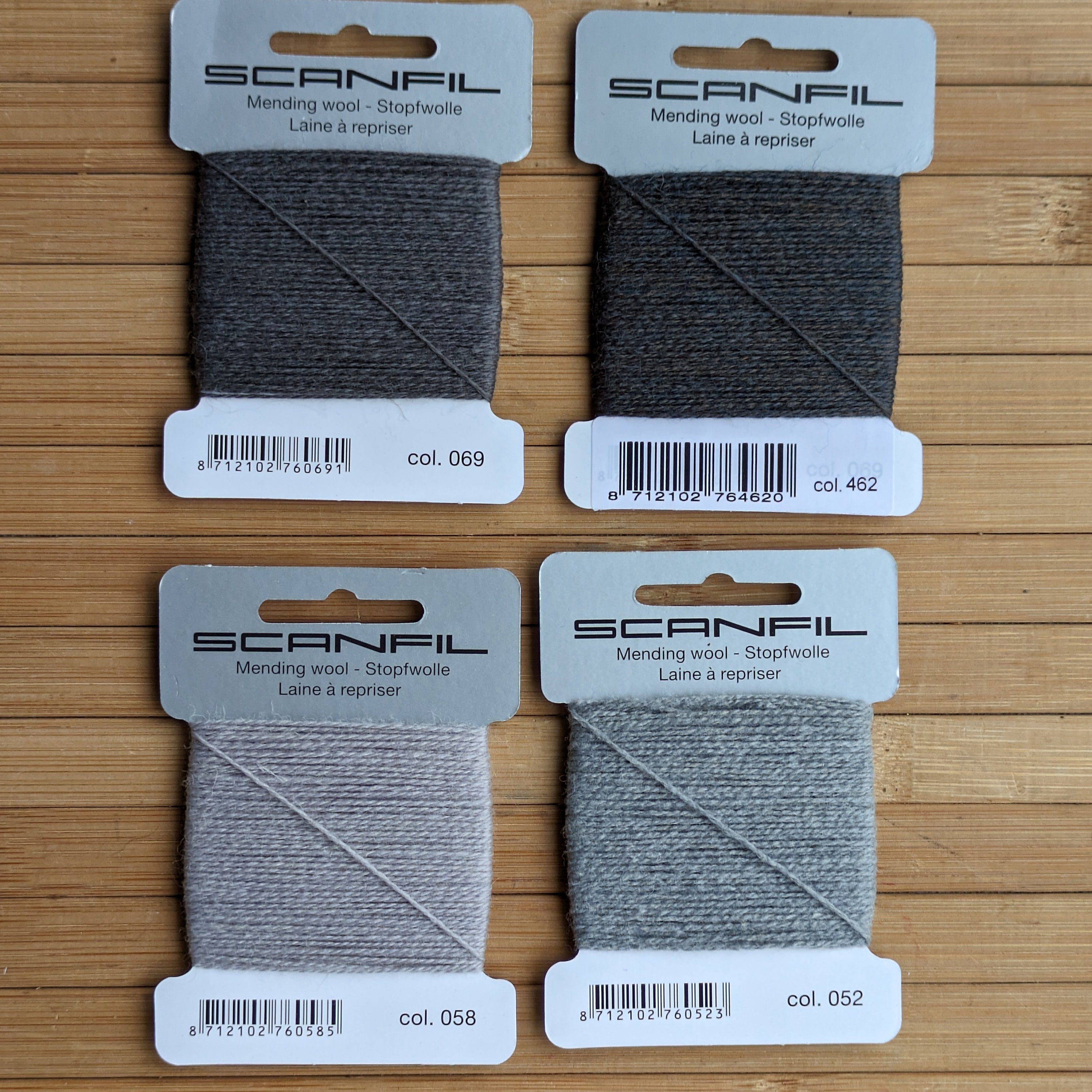 Mending Darning Wool Thread Scanfil 15m Card 55/45 Wool Nylon Blend ...