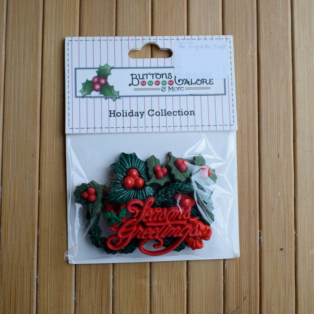 Buttons Deck the Halls 4770 Christmas Themed Pack Buttons - Etsy