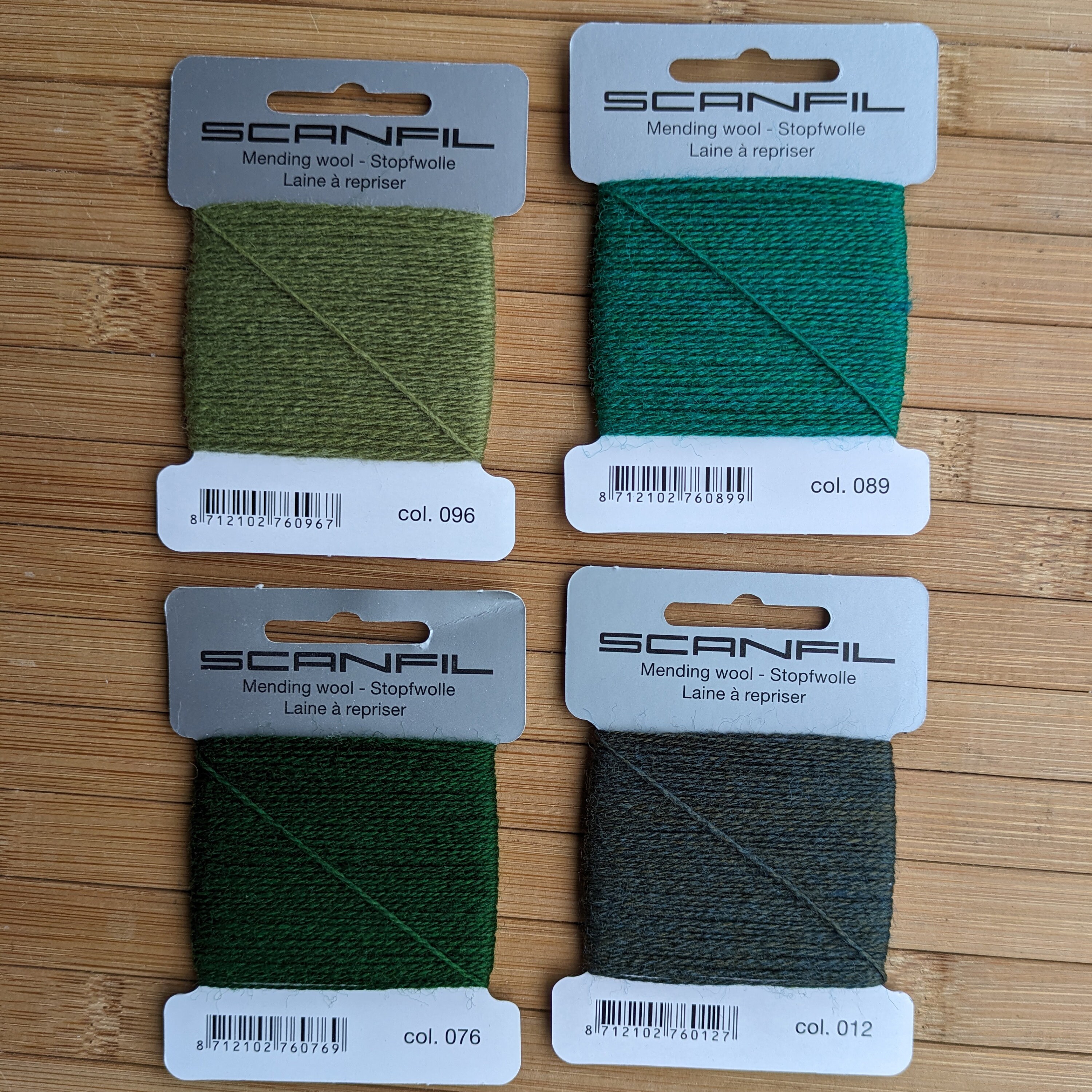 Mending Darning Wool Thread Scanfil 15m Card 55/45 Wool Nylon Blend ...