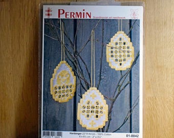 Easter Hardanger Kit - Yellow Egg Decorations 8842 by Permin