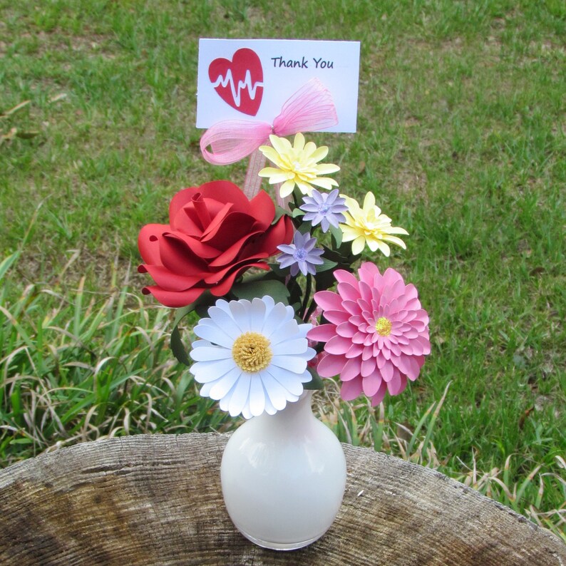 Nurses Week Cheerful Paper Flower Arrangement Etsy