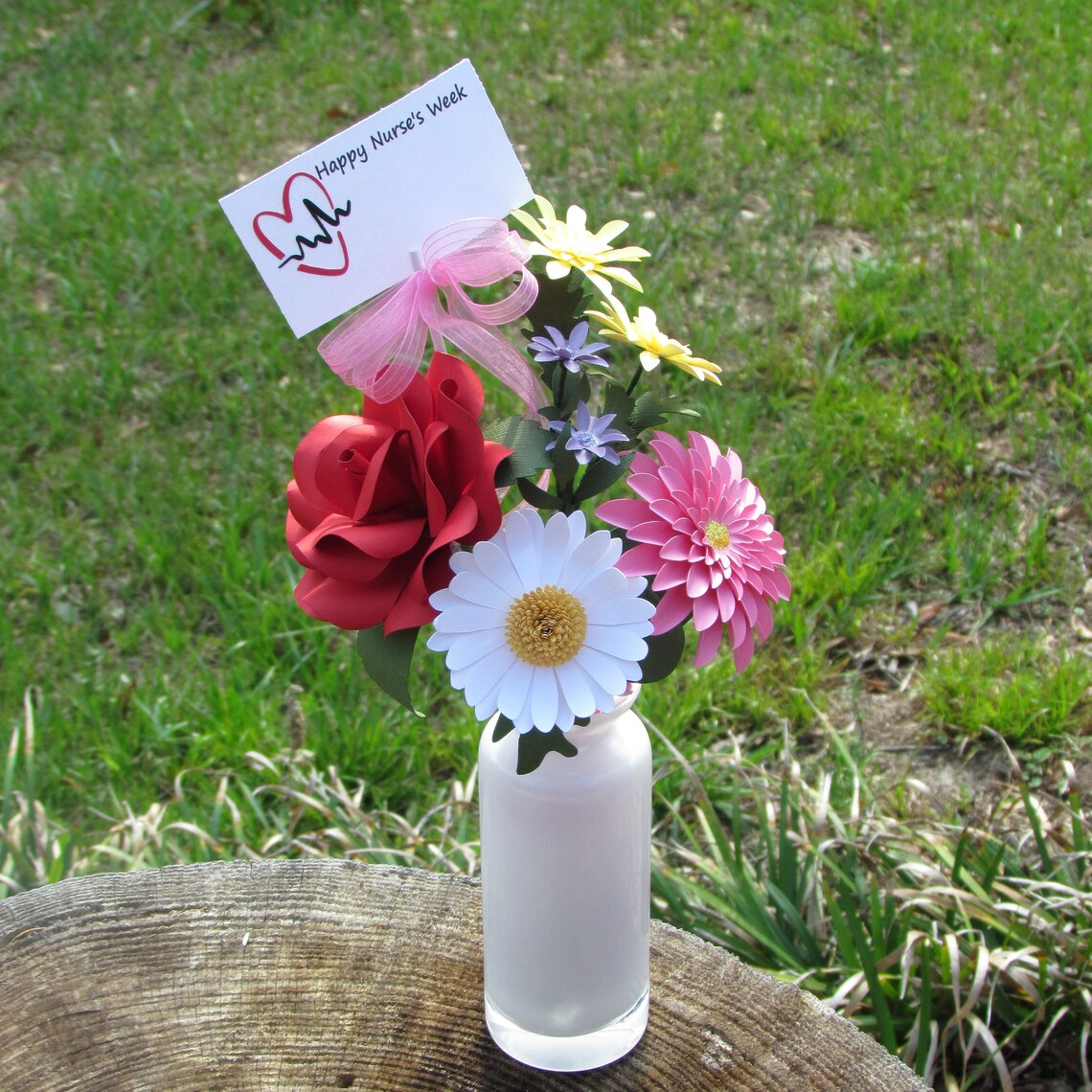 Nurses Week Cheerful Paper Flower Arrangement Etsy