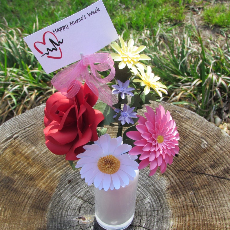 Nurses Week Cheerful Paper Flower Arrangement Etsy