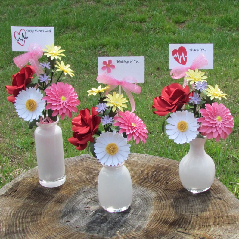 Nurses Week Cheerful Paper Flower Arrangement Etsy