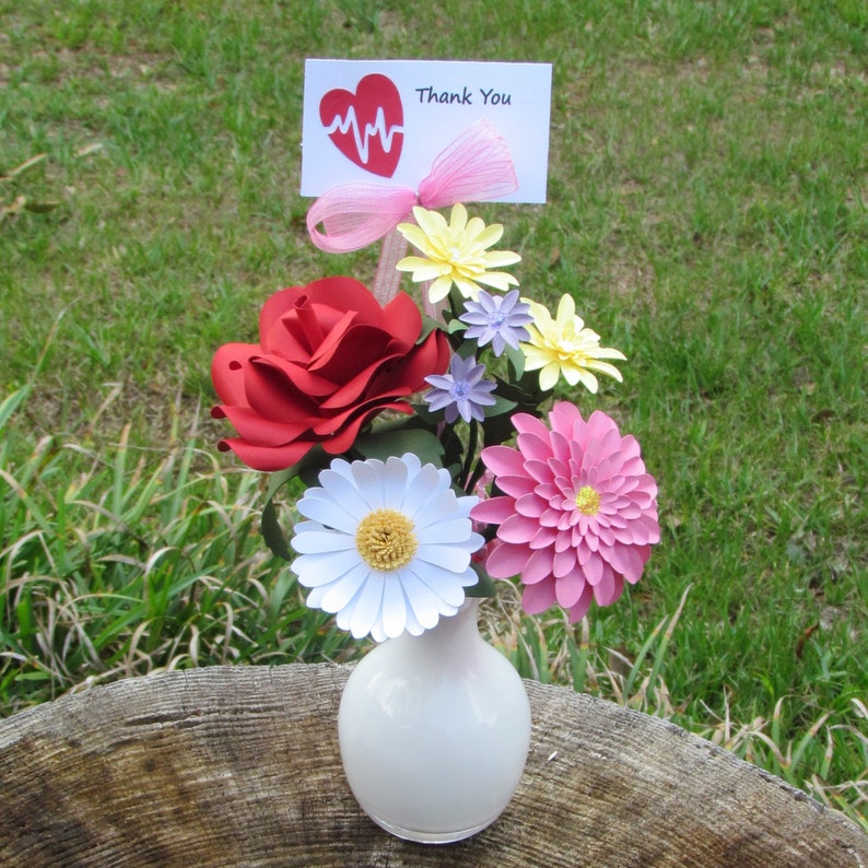 Nurses Week Cheerful Paper Flower Arrangement Etsy