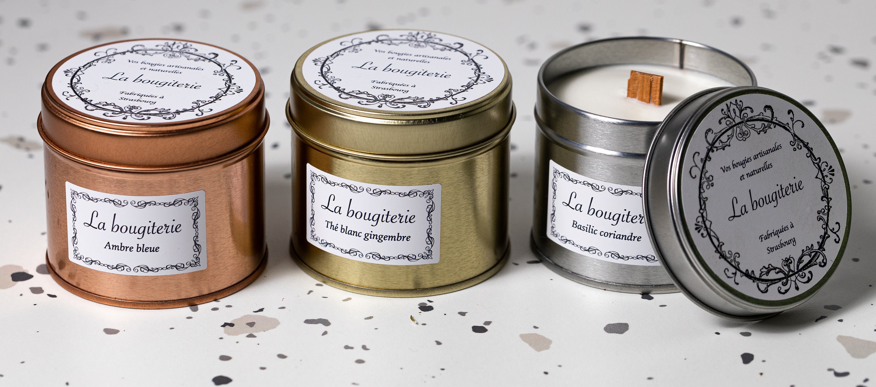 Bougie Parfumée à La Cire de Tournesol/Made in France