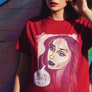 POP art T-shirt / Hand-painted T-shirt/ pop art/ custom tshirt/ personalized/ one of a kind top/ handpainted/ custom tshirt/