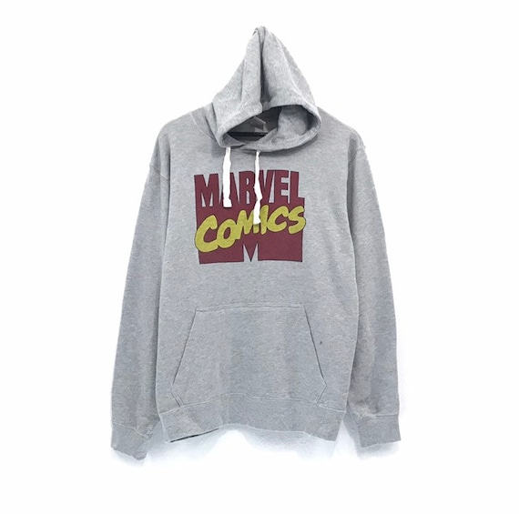 Vintage Marvel Comics Hoodies Spell Out Big Logo M