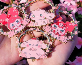 Enamel Pins | Sakura Kawaii Glitter Pins