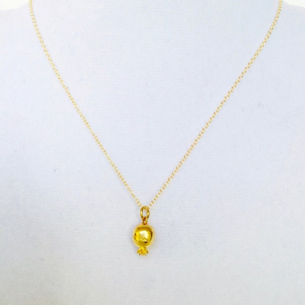 Gold Pomegranate Charm/Pendant 18K