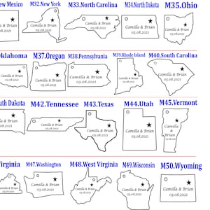 Bulk set of personalized family reunion state magnets