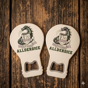 Rustic, soft-toned setup featuring a custom logo bottle opener magnet, ideal for a branded event souvenir or a thoughtful realtor favor gift.