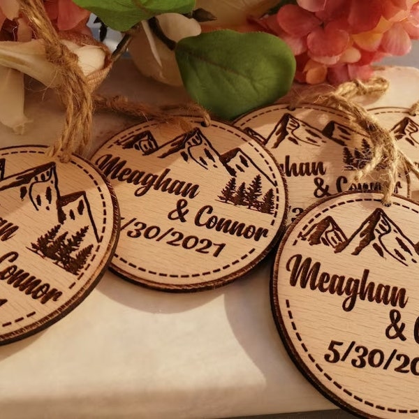 Wood Wedding Guest Favors, Rustic Wedding Favors, Guest Wedding Favors, Wedding Favors, Laser Cut Favors, Personalized Wood Wedding Favors