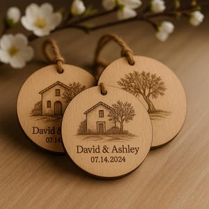 Cadeau de mariage personnalisé ornement de Noël, ornement de faveur de mariage en vrac