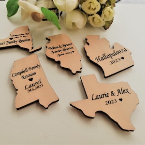 Recuerdos de boda al por mayor: etiquetas rústicas con mapa, regalos personalizados para invitados