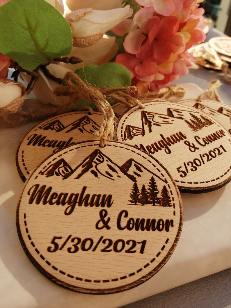 Wooden Wedding Favor Wedding Ornaments Wood Wedding Party Etsy