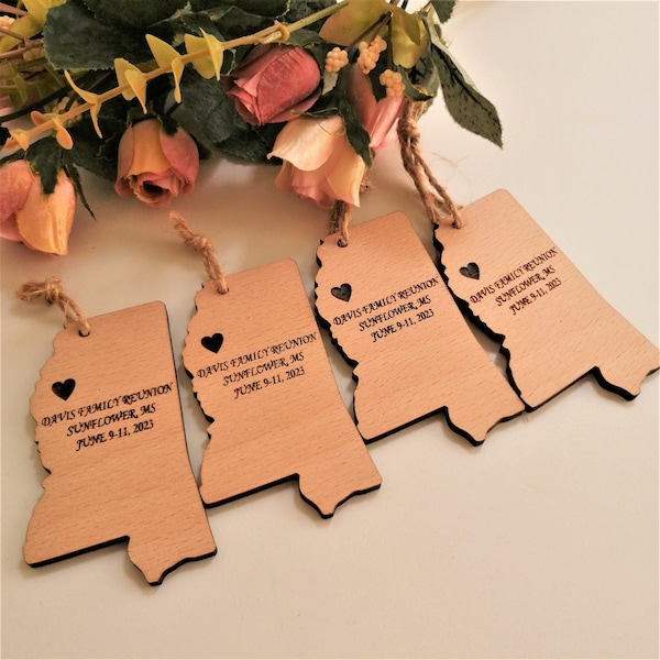 Custom family reunion favors, family reunion, family reunion invitation, family reunion save the date, Unique Reunions State favors magnet