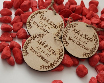 50 Pcs Wedding Magnet Favours - Personalised Magnets -  Wedding Favors Magnets - Custom Wood Magnets for Guests - Wedding Party Gifts