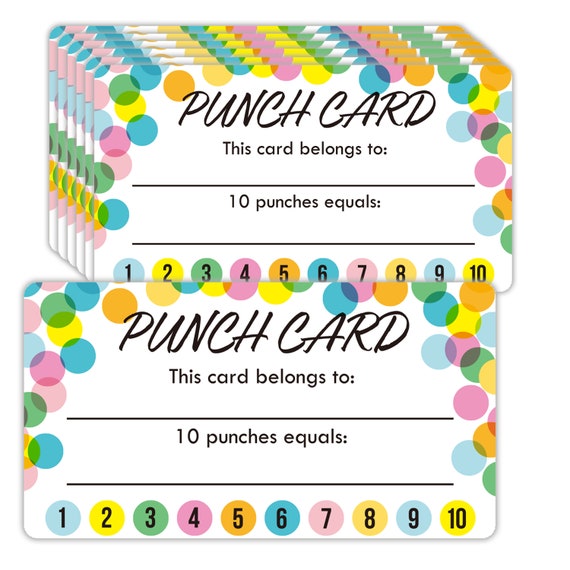 Paper & Party Supplies Paper Youngever Punch Cards 200 Pack Students ...