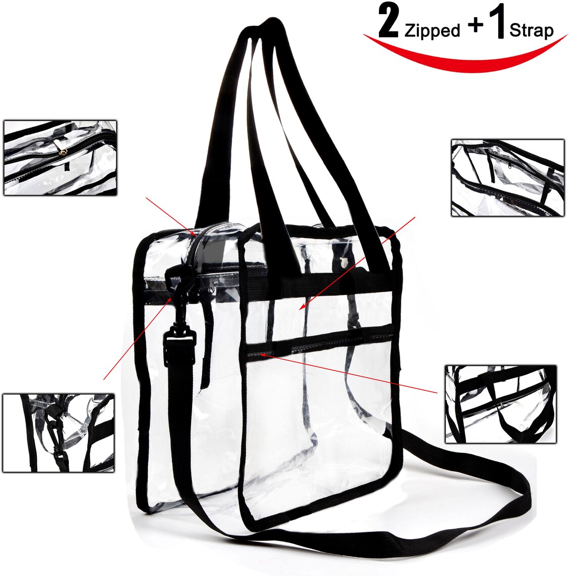12 x 6 x 12 clear backpack