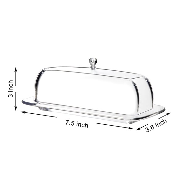 Youngever Reusable Plastic Butter Keeper Clear Butter Dish Butter