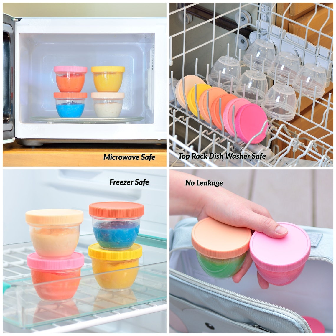 Youngever 18 Sets Baby Food Storage 4 Ounce Baby Food Etsy