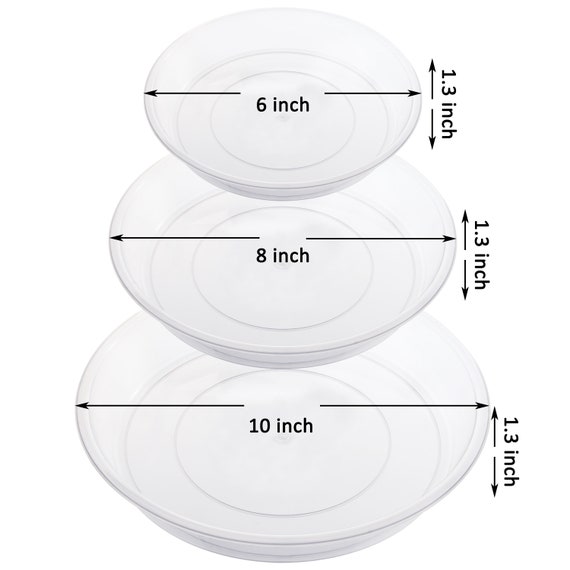 Thick and Heavy Duty Plastic... Youngever 10 Pack 10 Inch Plastic Plant Saucers 