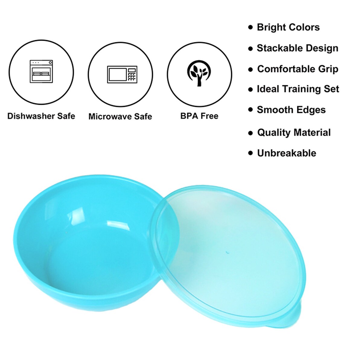 Youngever 8 ounce Plastic Bowls with Lids Small Food Storage Etsy