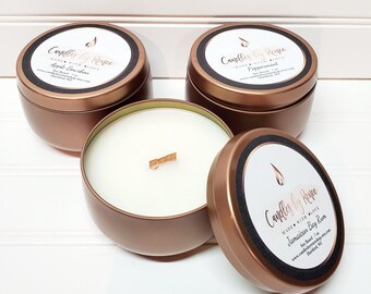 7oz Scented Wood Wick Soy Candle/Multiple Scent Options