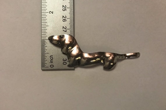 M Bowles Vintage Dachshund Dog Brooch Large Pin S… - image 8