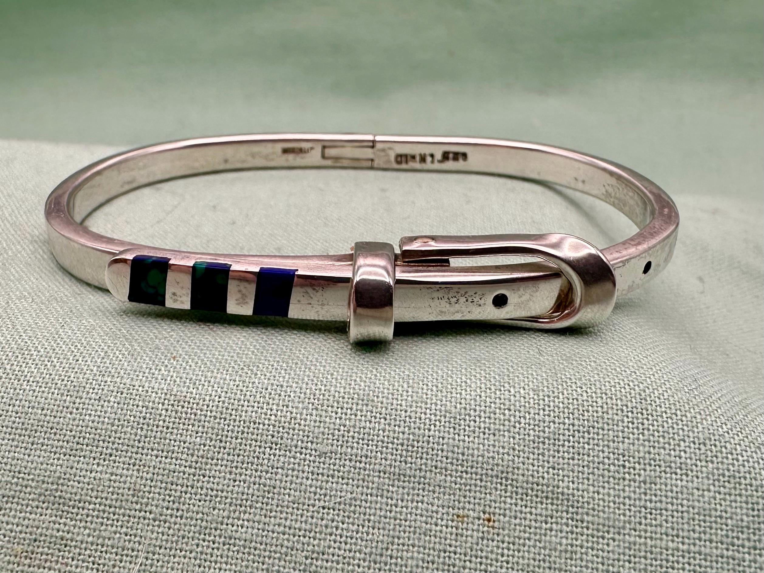 アクセサリー interim TAXCO SILVER BELT BRACELET Taxco Vintage Sterling Silver Bangle Bracelet Belt Buckle